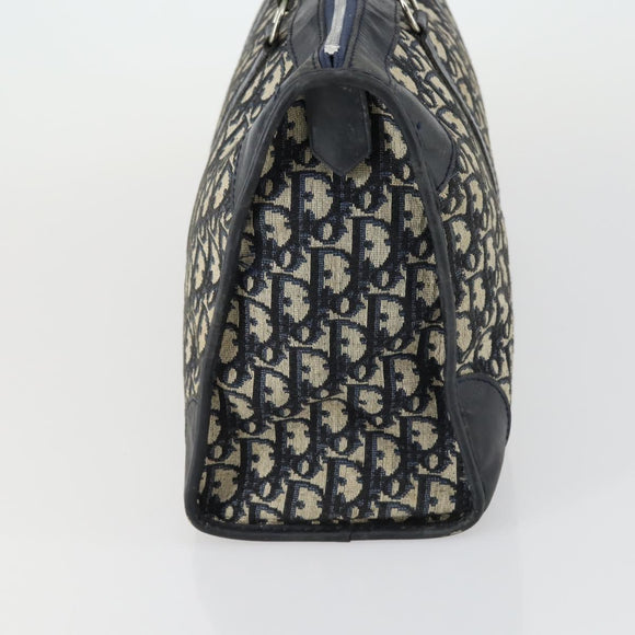 Christian Dior Trotter Canvas Hand Bag Navy Auth 155088