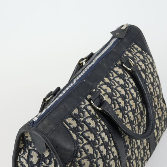 Christian Dior Trotter Canvas Hand Bag Navy Auth 155088
