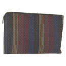 BOTTEGA VENETA INTRECCIATO Clutch Bag Leather Gray Auth 155090-1