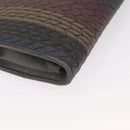 BOTTEGA VENETA INTRECCIATO Clutch Bag Leather Gray Auth 155090-10
