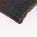 BOTTEGA VENETA INTRECCIATO Clutch Bag Leather Gray Auth 155090-11