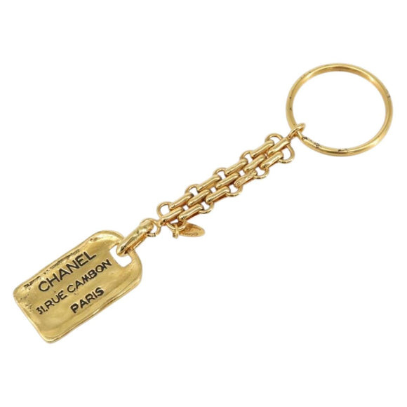 CHANEL Sleutelhouder metaal Goud CC Auth 155091V