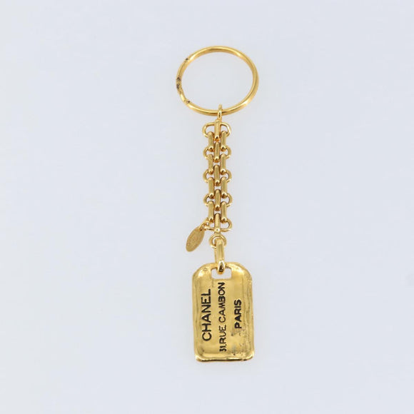 CHANEL Sleutelhouder metaal Goud CC Auth 155091V