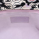 CHANEL Tote Bag Canvas Leather Beige Silver CC Auth 155092-17