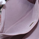 CHANEL Tote Bag Canvas Leather Beige Silver CC Auth 155092-11