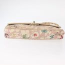 CHANEL Chain Shoulder Bag Cotton Pink Gold CC Auth 155094SAV-11