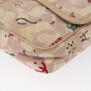 CHANEL Chain Shoulder Bag Cotton Pink Gold CC Auth 155094SAV-13