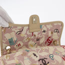 CHANEL Chain Shoulder Bag Cotton Pink Gold CC Auth 155094SAV-18