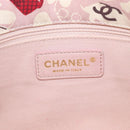 CHANEL Chain Shoulder Bag Cotton Pink Gold CC Auth 155094SAV-21