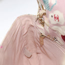CHANEL Chain Shoulder Bag Cotton Pink Gold CC Auth 155094SAV-24