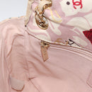 CHANEL Chain Shoulder Bag Cotton Pink Gold CC Auth 155094SAV-25