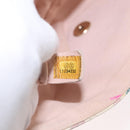 CHANEL Chain Shoulder Bag Cotton Pink Gold CC Auth 155094SAV-27