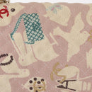 CHANEL Chain Shoulder Bag Cotton Pink Gold CC Auth 155094SAV-4