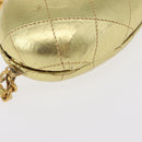 CHANEL Matelasse Clutch Bag Leather Gold CC Auth 155096-10
