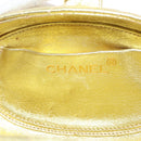 CHANEL Matelasse Clutch Bag Leather Gold CC Auth 155096-17