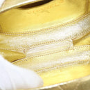 CHANEL Matelasse Clutch Bag Leather Gold CC Auth 155096-18