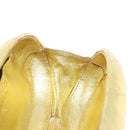 CHANEL Matelasse Clutch Bag Leather Gold CC Auth 155096-19