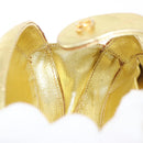 CHANEL Matelasse Clutch Bag Leather Gold CC Auth 155096-20