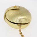 CHANEL Matelasse Clutch Bag Leather Gold CC Auth 155096-5