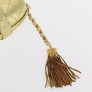 CHANEL Matelasse Clutch Bag Leather Gold CC Auth 155096-7