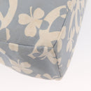 CHANEL Chain Shoulder Bag Canvas Gold Light Blue CC Auth 155097-12