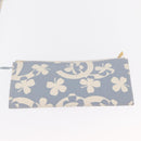 CHANEL Chain Shoulder Bag Canvas Gold Light Blue CC Auth 155097-20