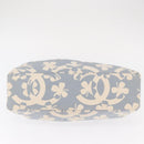 CHANEL Chain Shoulder Bag Canvas Gold Light Blue CC Auth 155097-9