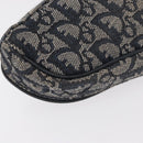 Christian Dior Trotter Canvas Saddle Pouch Accessory Pouch Navy Gold Auth 155099-10