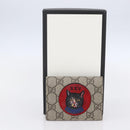 GUCCI GG Supreme Bifold Wallet PVC Leather Beige 499380 Auth 155101-12