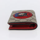 GUCCI GG Supreme Bifold Wallet PVC Leather Beige 499380 Auth 155101-4