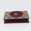 GUCCI GG Supreme Bifold Wallet PVC Leather Beige 499380 Auth 155101-6