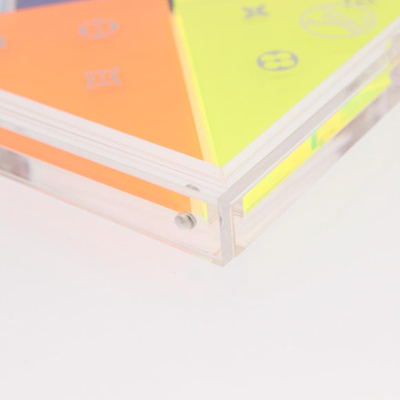 LOUIS VUITTON Puzzle Domino Glass Clear GI0480 LV Auth 155102M