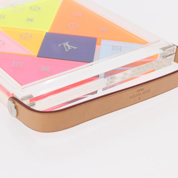 LOUIS VUITTON Puzzle Domino Glass Clear GI0480 LV Auth 155102M