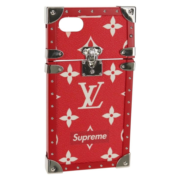 LOUIS VUITTON Louis Vuitton × Supreme iPhone 7 Case Red M67758 LV Auth 155103AM