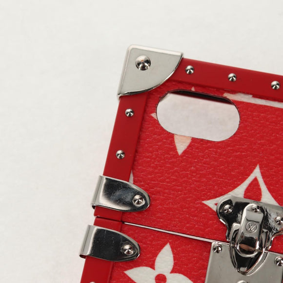 LOUIS VUITTON Louis Vuitton × Supreme iPhone 7 Case Red M67758 LV Auth 155103M