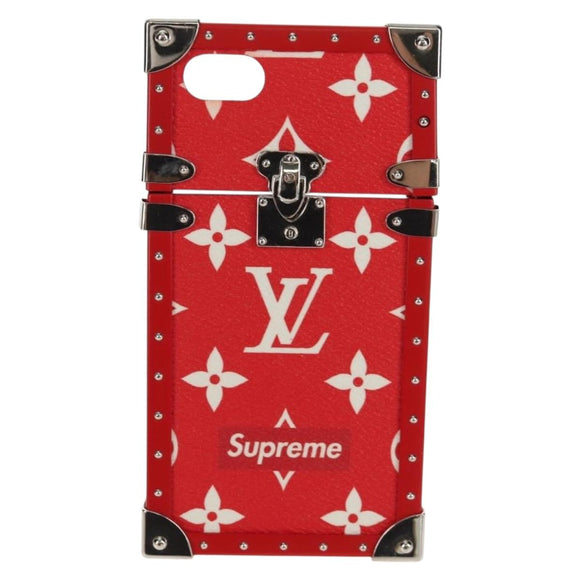 LOUIS VUITTON Louis Vuitton × Supreme iPhone 7 Case Red M67758 LV Auth 155103M