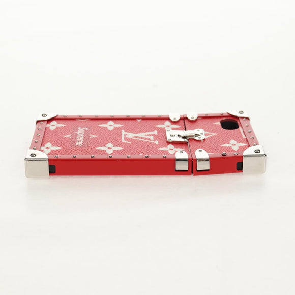 LOUIS VUITTON Louis Vuitton × Supreme iPhone 7 Case Red M67758 LV Auth 155103M