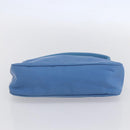 PRADA Hand Pouch Nylon Light Blue Silver Auth 155104V-5