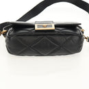 VERSACE Medusa Shoulder Bag Leather Black Gold Auth 155105A-5