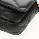 VERSACE Medusa Shoulder Bag Leather Black Gold Auth 155105A-16