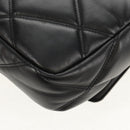 VERSACE Medusa Shoulder Bag Leather Black Gold Auth 155105A-18