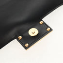VERSACE Medusa Shoulder Bag Leather Black Gold Auth 155105A-10