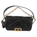 VERSACE Medusa Shoulder Bag Leather Black Gold Auth 155105A-13