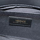 VERSACE Medusa Shoulder Bag Leather Black Gold Auth 155105A-22