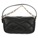 VERSACE Medusa Shoulder Bag Leather Black Gold Auth 155105A-2