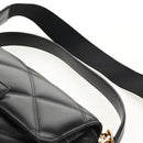 VERSACE Medusa Shoulder Bag Leather Black Gold Auth 155105A-14