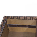 FENDI Vanity Case Zucca Canvas Black Brown Auth 155108SAV-21