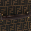 FENDI Vanity Case Zucca Canvas Black Brown Auth 155108SAV-7