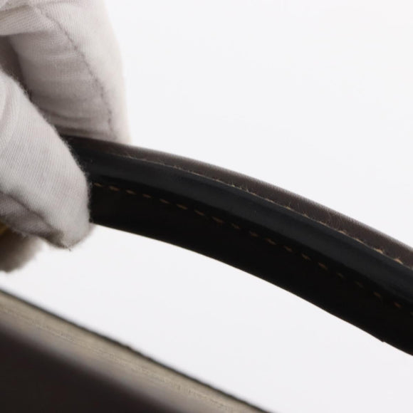 FENDI Vanity Case Zucca Canvas Black Brown Auth 155108SAV