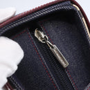 BURBERRY Nova Check Tote Bag Denim Blue Beige Silver Auth 155109-10